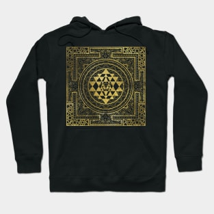 Golden Sri Yantra  / Sri Chakra Hoodie